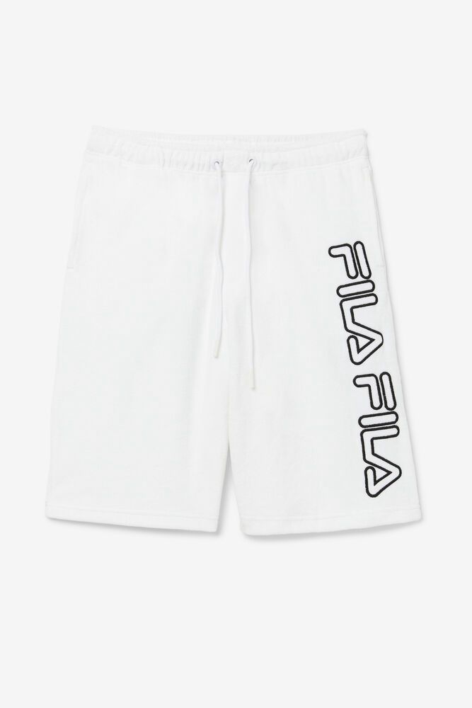 Fila Shorts Mens White Theo - Ireland 06418-OLAK